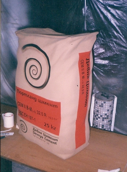 Model of a bag of cement 25 kg