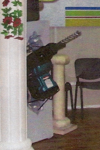 Mockup of a perforator - a puncher at an advertising exhibition