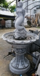 Gray marble mermaid figure fountain