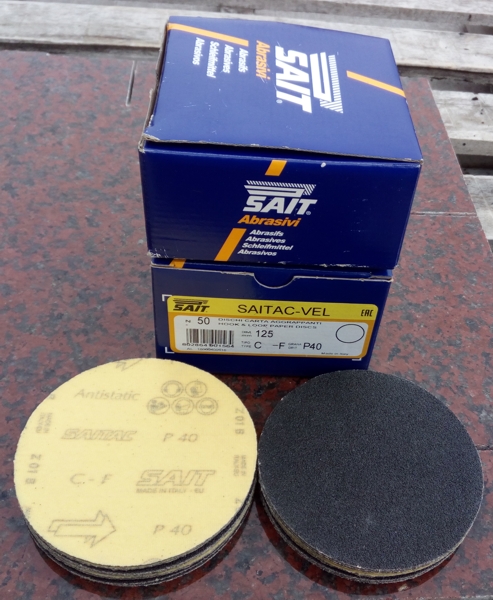 Sandpaper for dry polishing of stone and marble - Velcro, diameter 125 mm