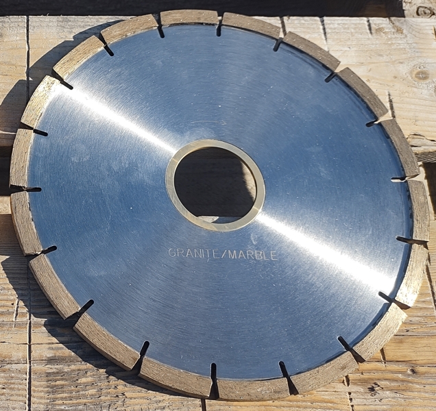 Diamond disc for drainage channel, diameter 250 mm, channel width 8 mm
