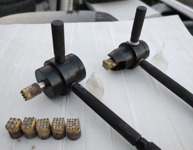 Pneumatic masonry bush hammers weighing 6 and 8 kg, with conical bushings