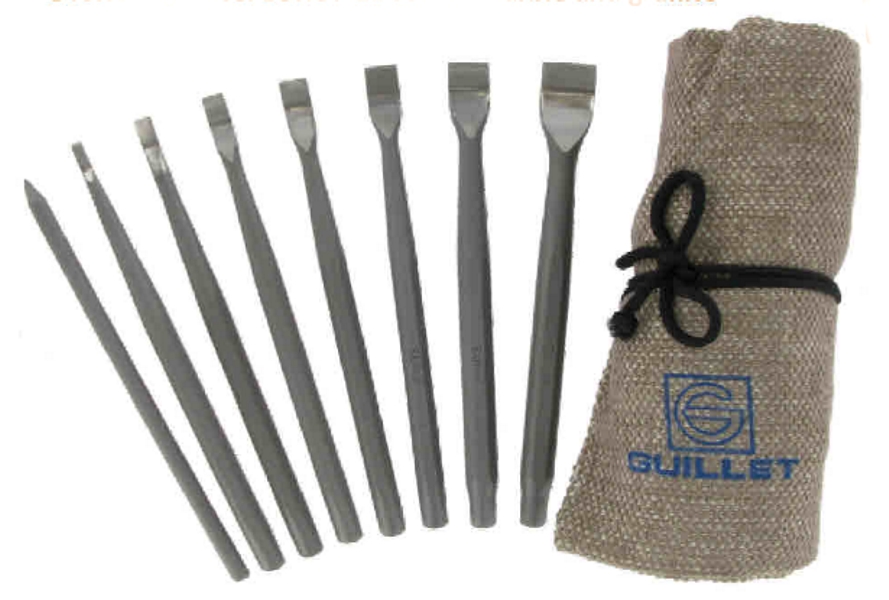 Carbide set for hand carving and lettering