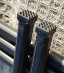 Pneumatic bushings with carbide insert, grip 10.2*36 mm, close-up view of the bushing with 16 tips - real photo of the tools
