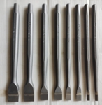 Carbide hand chisel EUROP, for writing letters, making reliefs and sculptures from granite, marble and stone - real photo of the tools