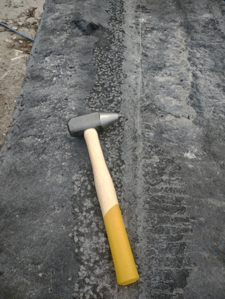 First points on the granite with this hammer