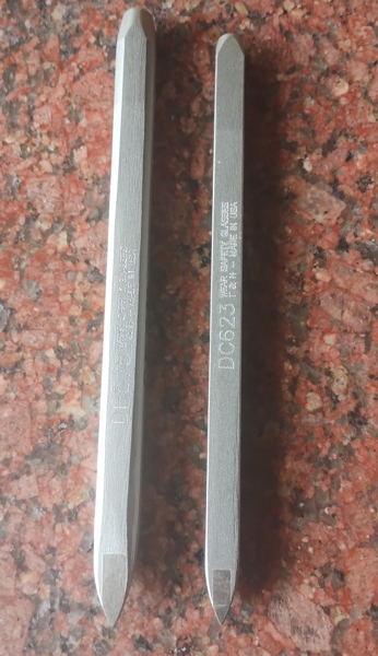 Carbide hand points - real photo of the tools