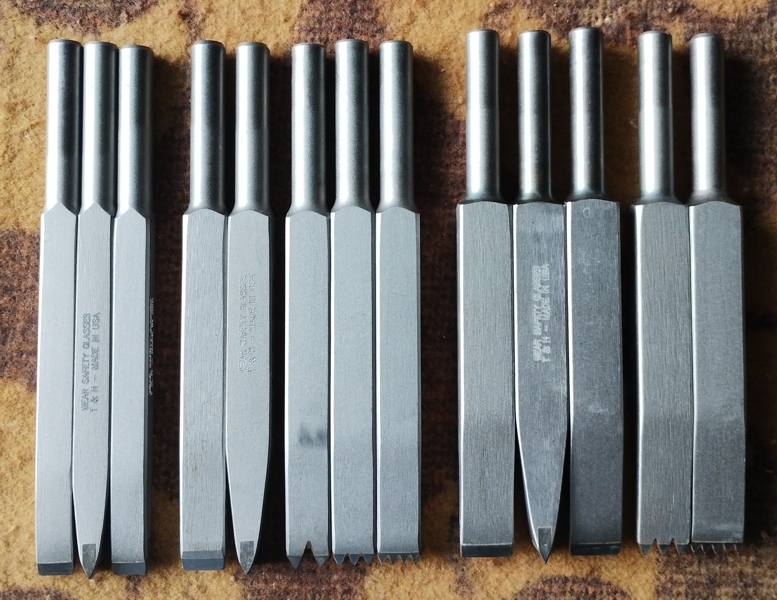 Carbide chisels for roughing - Width 13, 16, 19 mm
