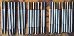 Carbide chisels for BANTAM pneumatic pen - all sizes