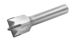 Bushard with two crossed carbide blades