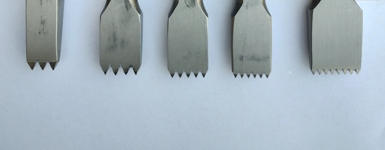 Tooth patterns - real photo of the tools