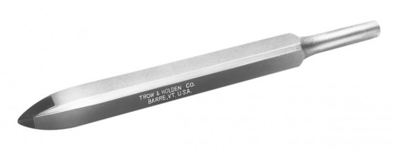 Pneumatic hammer point with carbide tip