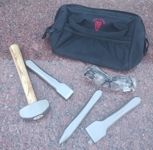 Masonry tool set with non-slip handle - real photo of the tools
