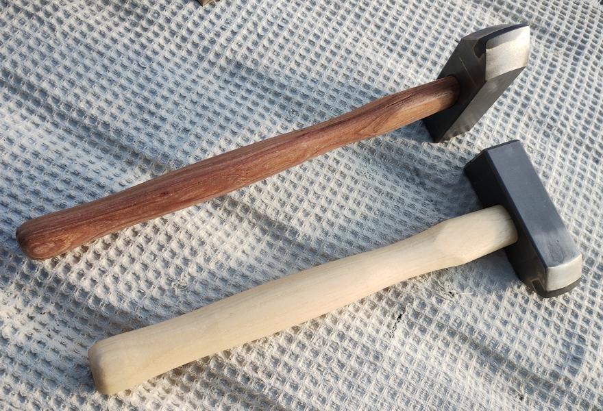 Marteaux à fendre à pointe carbure, poids 1200 grammes, manche en bois - photo réelle des outils