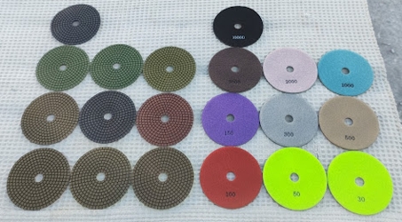 Шкурки за мокро шлайфане и полиране, диаметър 125 мм, номера от 30, 50, 100, 150, 300, 500, 1000, 2000, 3000, 10000