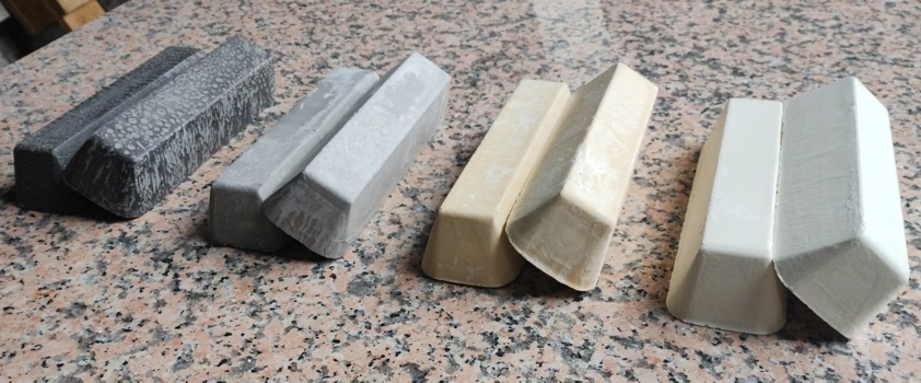 Абразивна паста за камък четири цвята - бежов, черен, сив, бял