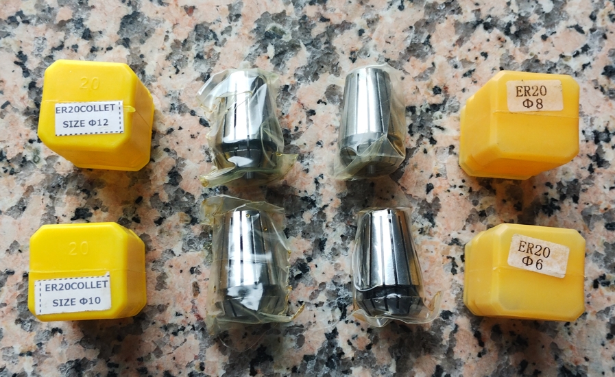 Цанги за фрезери ER20, за диаметър 6, 8, 10, 12 мм