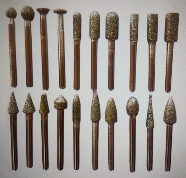 Предлагани форми диамантени шлайфгрифери - борчета за мрамор с опашка 6 мм