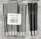 Цилиндрични черни фрезери, опашка 8 мм, работна част 30 мм, дължина 90 мм, с плосък край