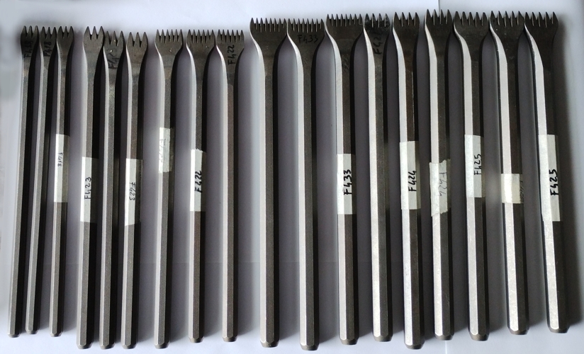 Ръчни назъбени длета от закалена стомана с остри зъби