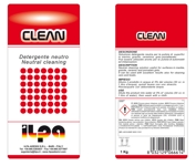 Етикети на кутия CLEAN отблизо
