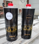 Метални кутии с течен полиращ препарат за камък Grani Lux Nero и Neutral, черен цвят и без цвят, по един литър