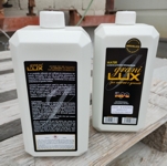 Пластмасови кутии с течен полиращ препарат за камък Grani Lux Nero aqua, черен цвят, на водна основа по един литър