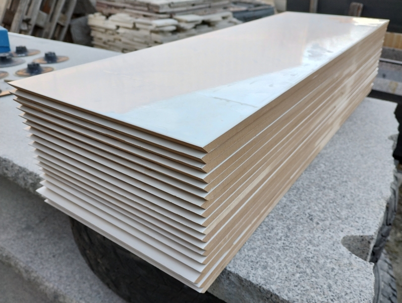 Изглед на отрязаните страни на 45 градуса