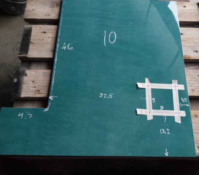 Отбелязан отвор за сифон