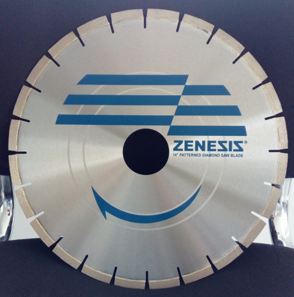 Диск за рязане на гранит и гнайс ZENESIS с подредени диаманти, за стационарна машина. Диаметър 350 мм